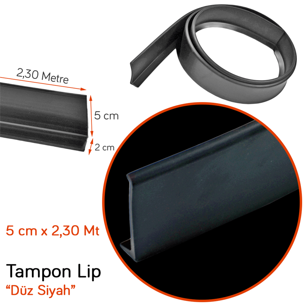 Carpi Tampon Lip Düz Siyah 5,5 cm x 2,30 mt SAL-146 BR2790113