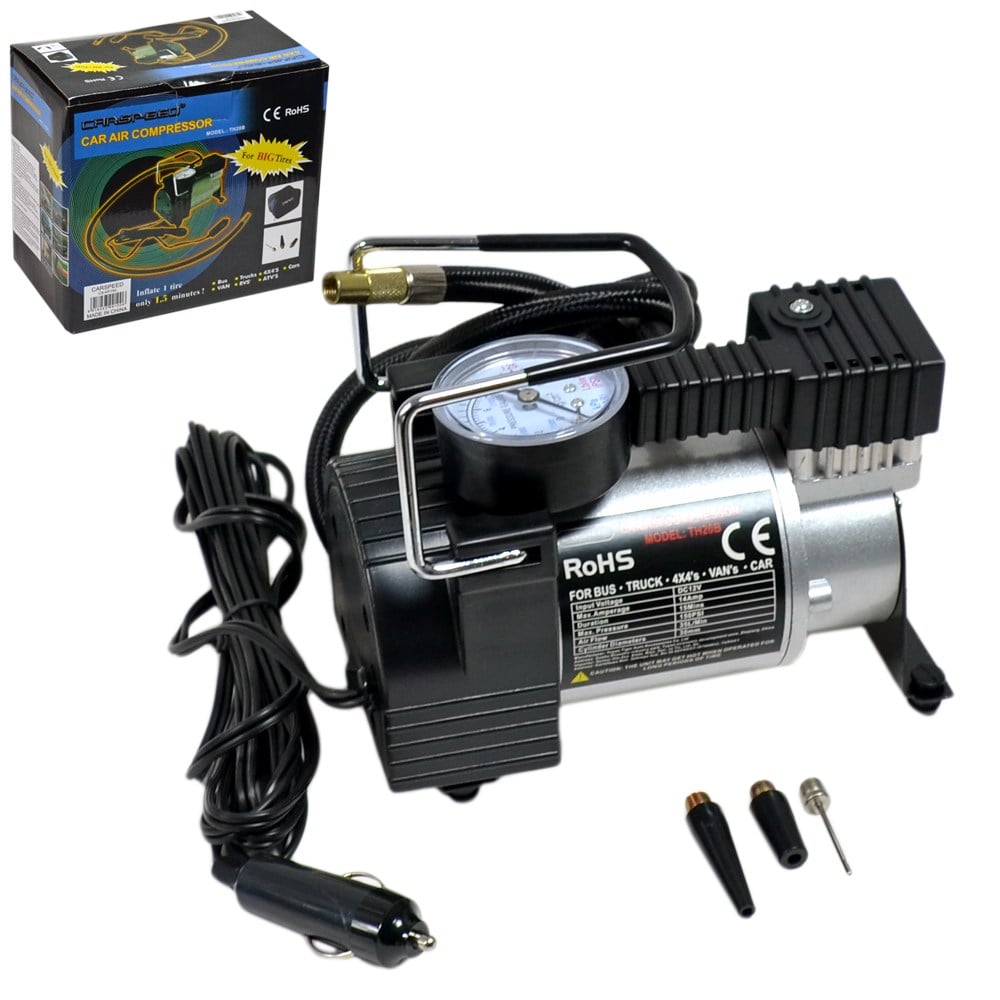 Carspeed Hava Kompresörü 12V 150 Psi Metal Kalın Piston Çantalı TH20B CS-KP100