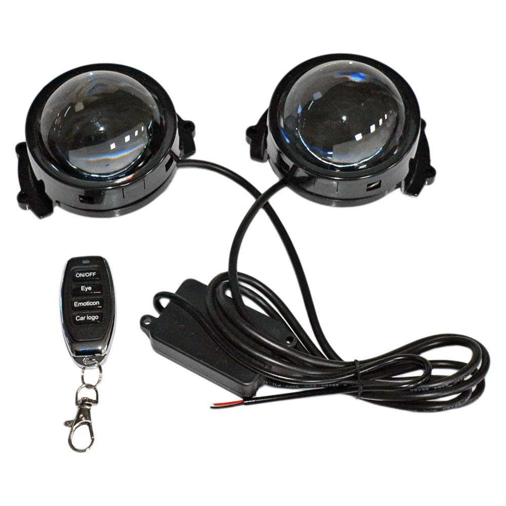 Carub 12-36V Dekoratif Lamba Led Göz+Emoji+Logo 33 Lens Kumandalı 80x95x60 mm BR3010608
