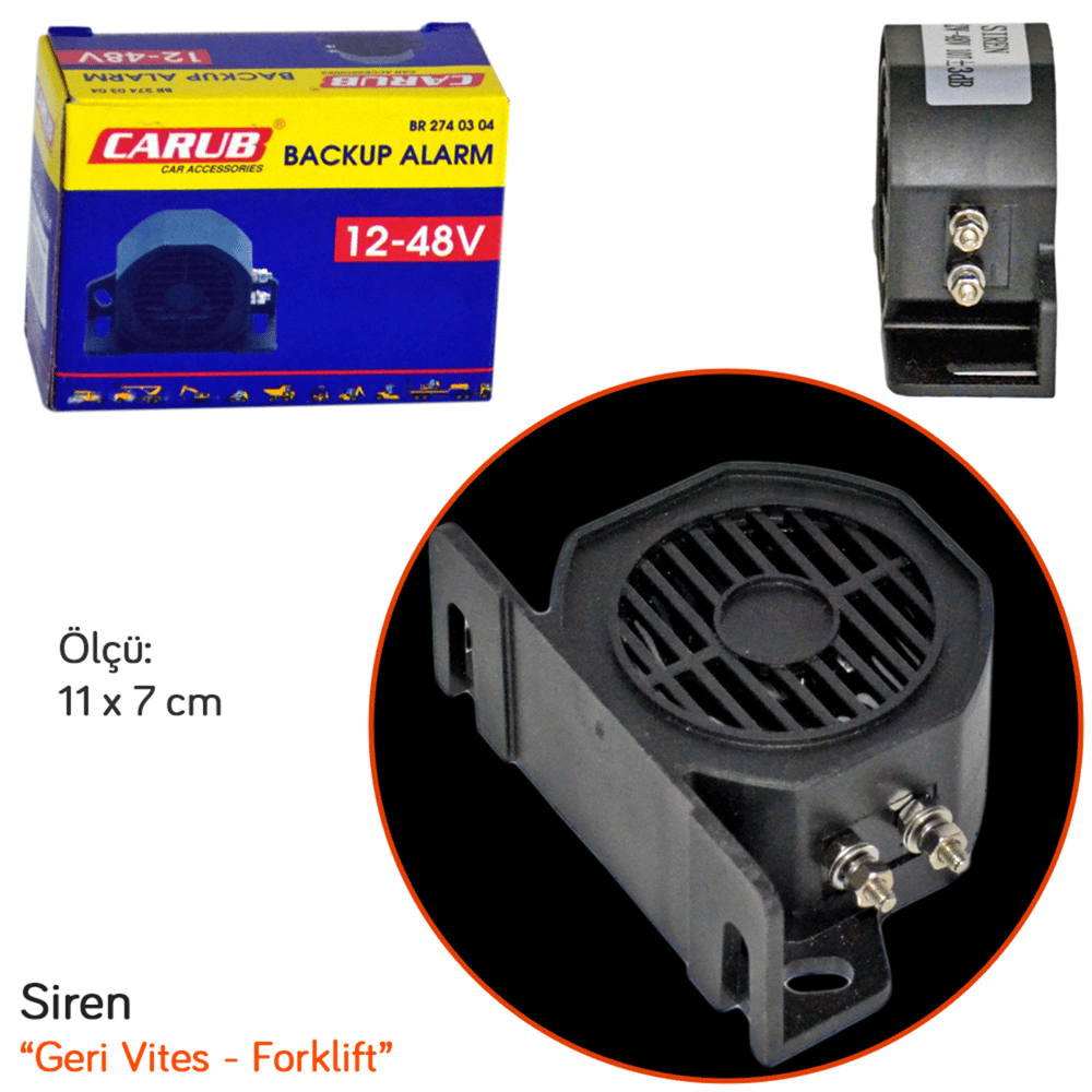 Carub 12-48V Geri Vites Sireni Forklift 11x7 cm CE-TSE li BR2740304