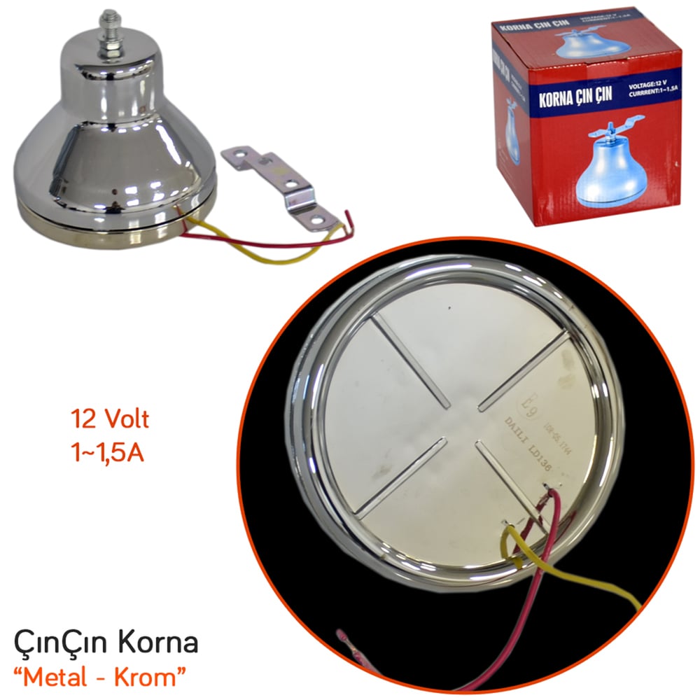 Carub 12V ÇınÇın Korna Metal Krom BR2751542