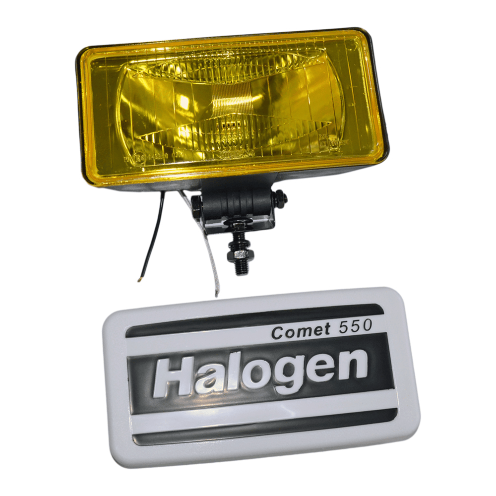 Carub 12V Sis Lambası Comet 550 Dikdörtgen 20x9,5x8,5 cm Kapaklı Sarı Cam BR3009554