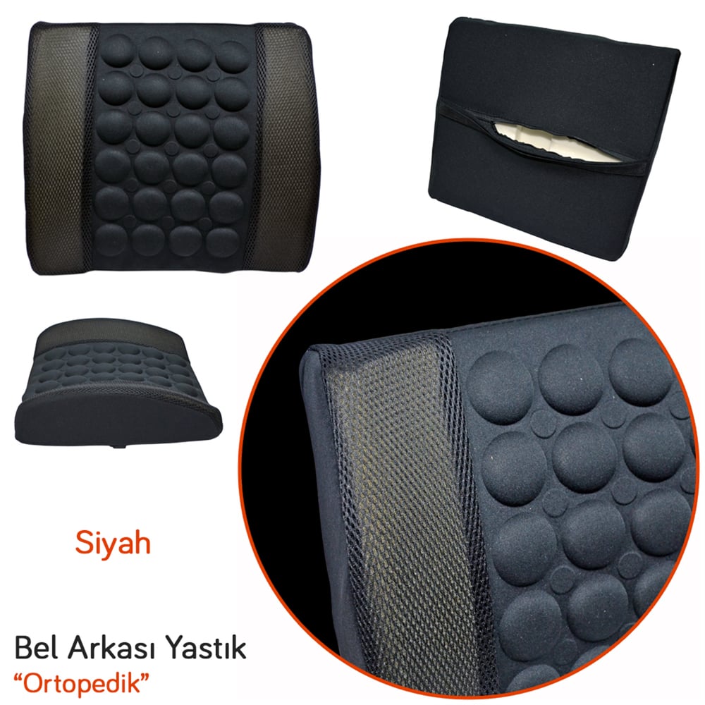 Carub Bel Arkası Yastık Ortopedik Siyah BR4819020