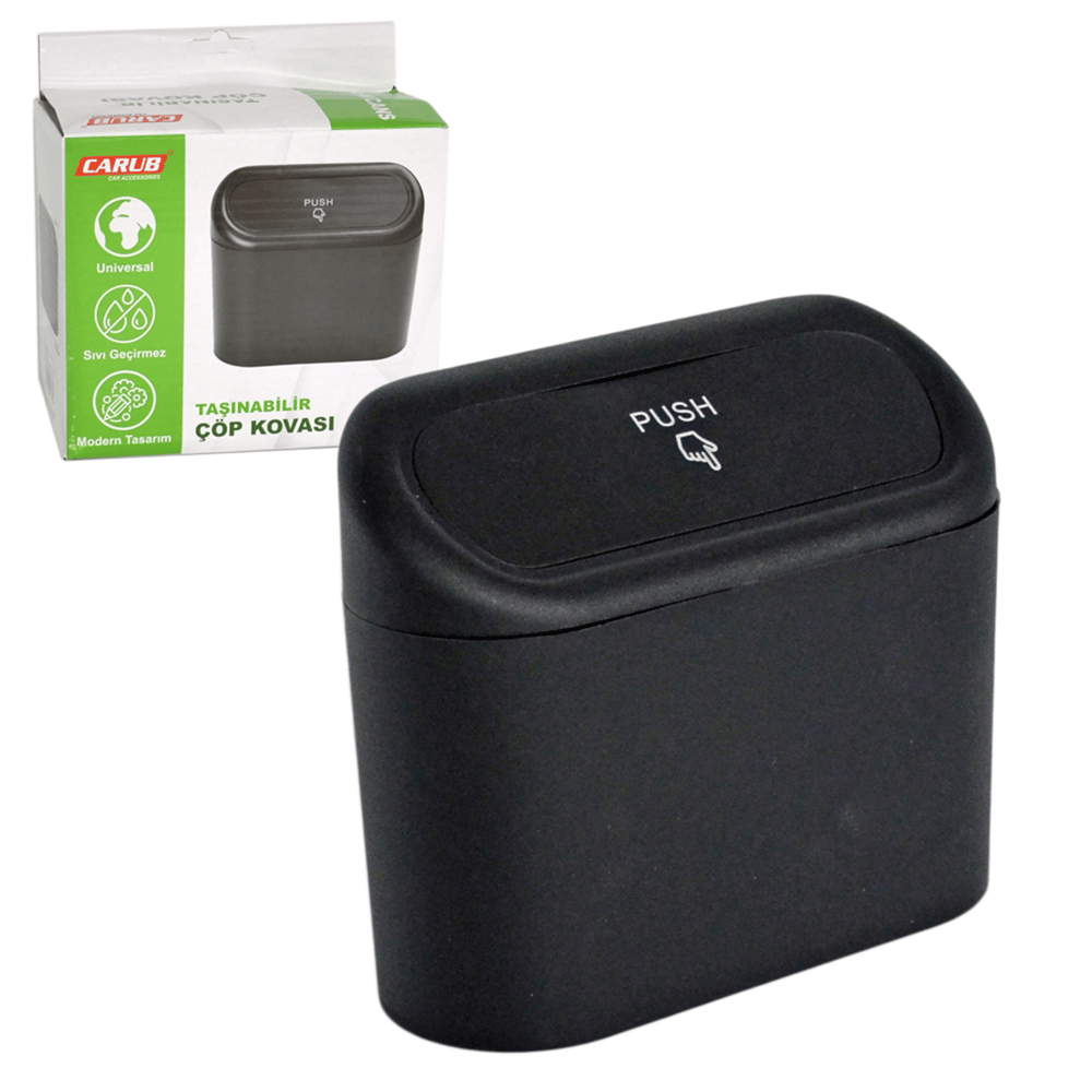 Carub Çöp Kovası Taşınabilir Portatif Çok Fonksiyonlu 15,5x6,5x14 cm BR2944631
