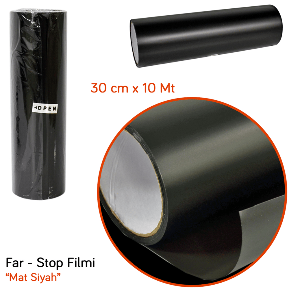 Carub Far Stop Filmi Mat Siyah 30 cm x 10 mt BR1190447