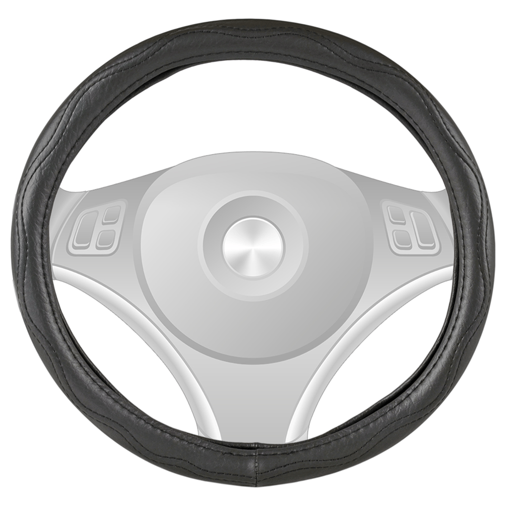Carub Geçmeli Direksiyon Kılıfı Dikişli Siyah 38 cm BR1841923
