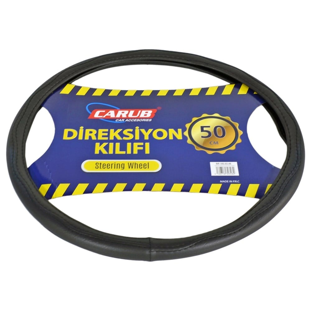Carub Geçmeli Direksiyon Kılıfı Siyah 50 cm BR1830348