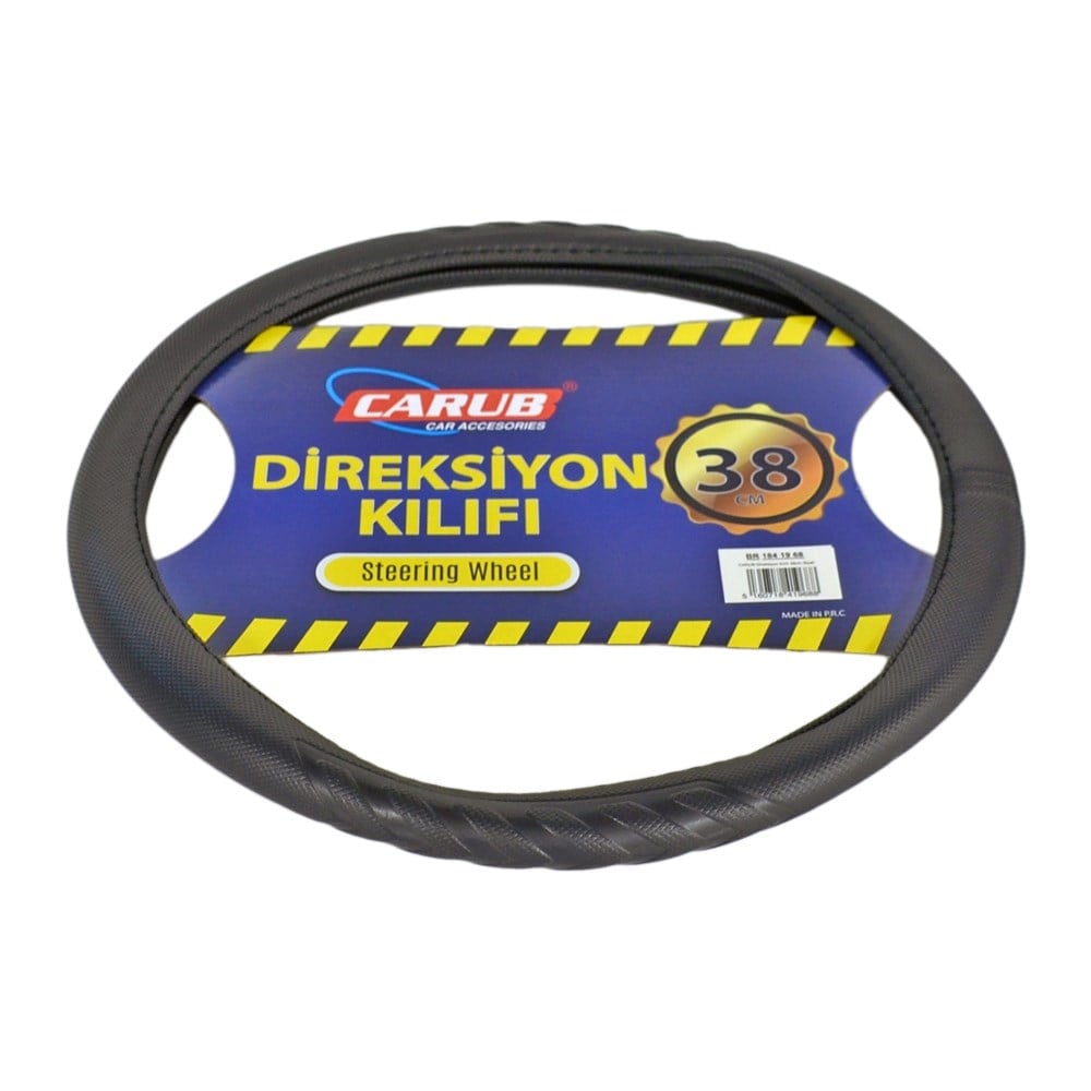 Carub Geçmeli Direksiyon Kılıfı Siyah 38 cm BR1841968