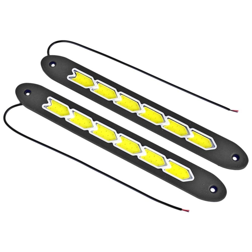 Carub Gündüz Lamba 12V Elastik 48 COB Ledli Ok 26x3 cm 2 li Beyaz BR4323001