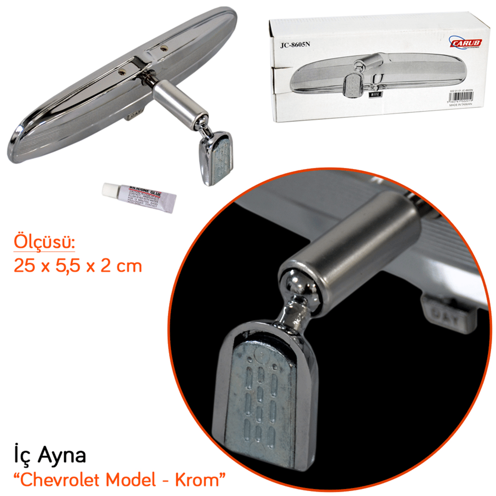 Carub İç Ayna Chevrolet Model Krom JC 8605 Taiwan BR0220101