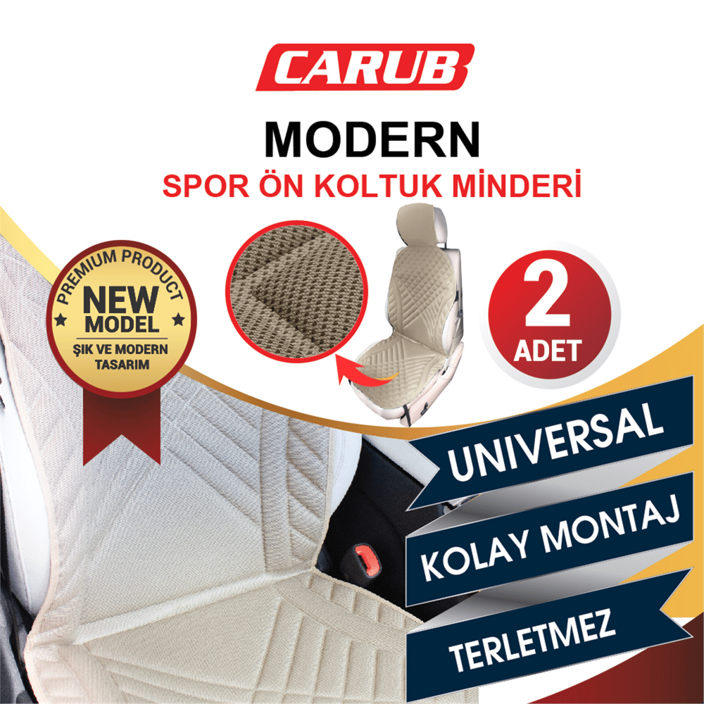 Carub Koltuk Minderi Modern Spor Bej 2 li BR4818103