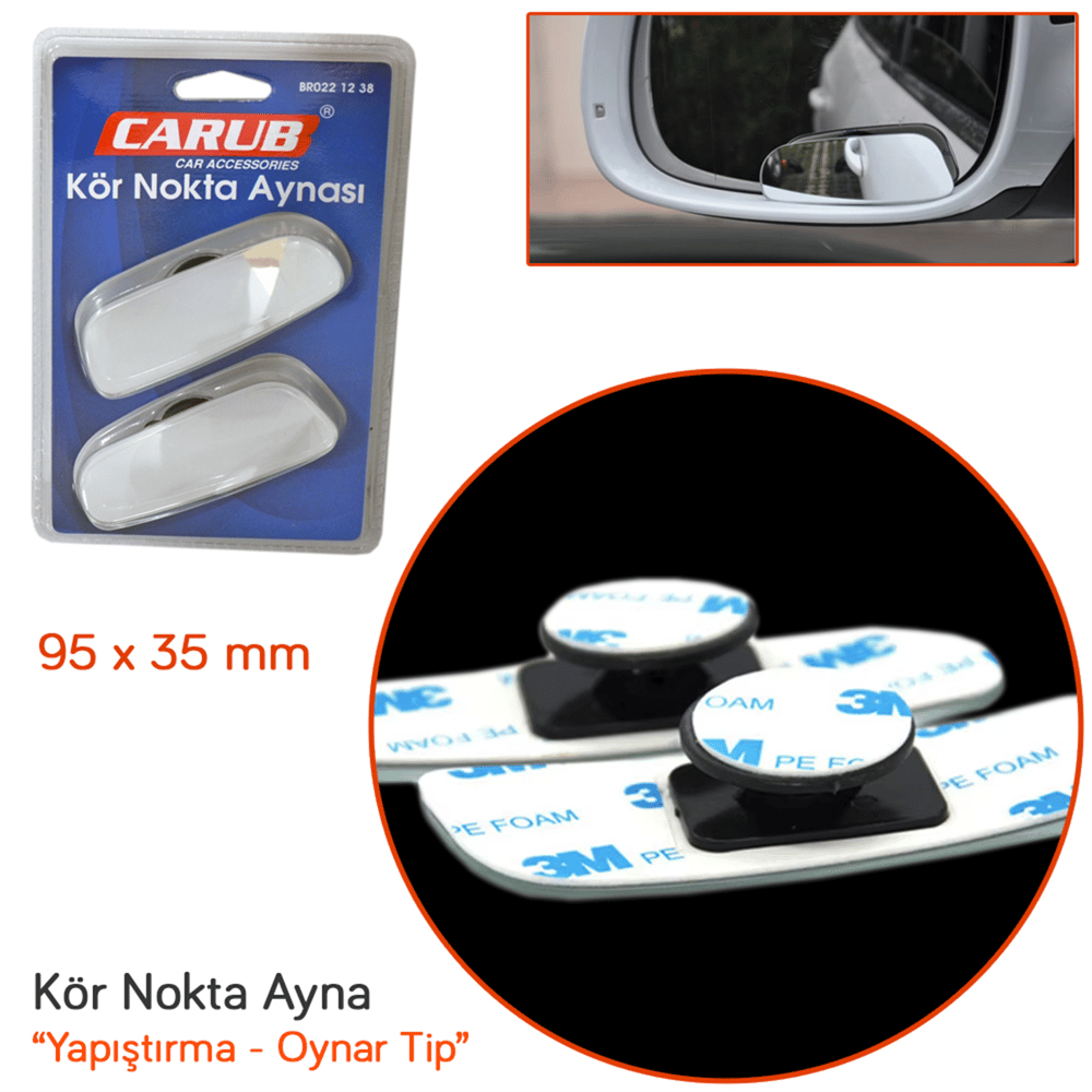 Carub Kör Nokta Ayna Dikdörtgen Oynar 95x35 mm BR0221238
