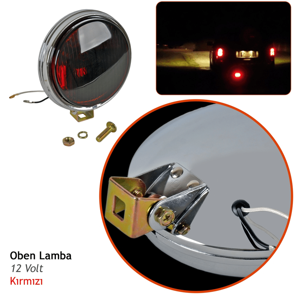 Carub Oben Lamba Fren Yuvarlak Kırmızı BR3006901 (Emark Belgeli)