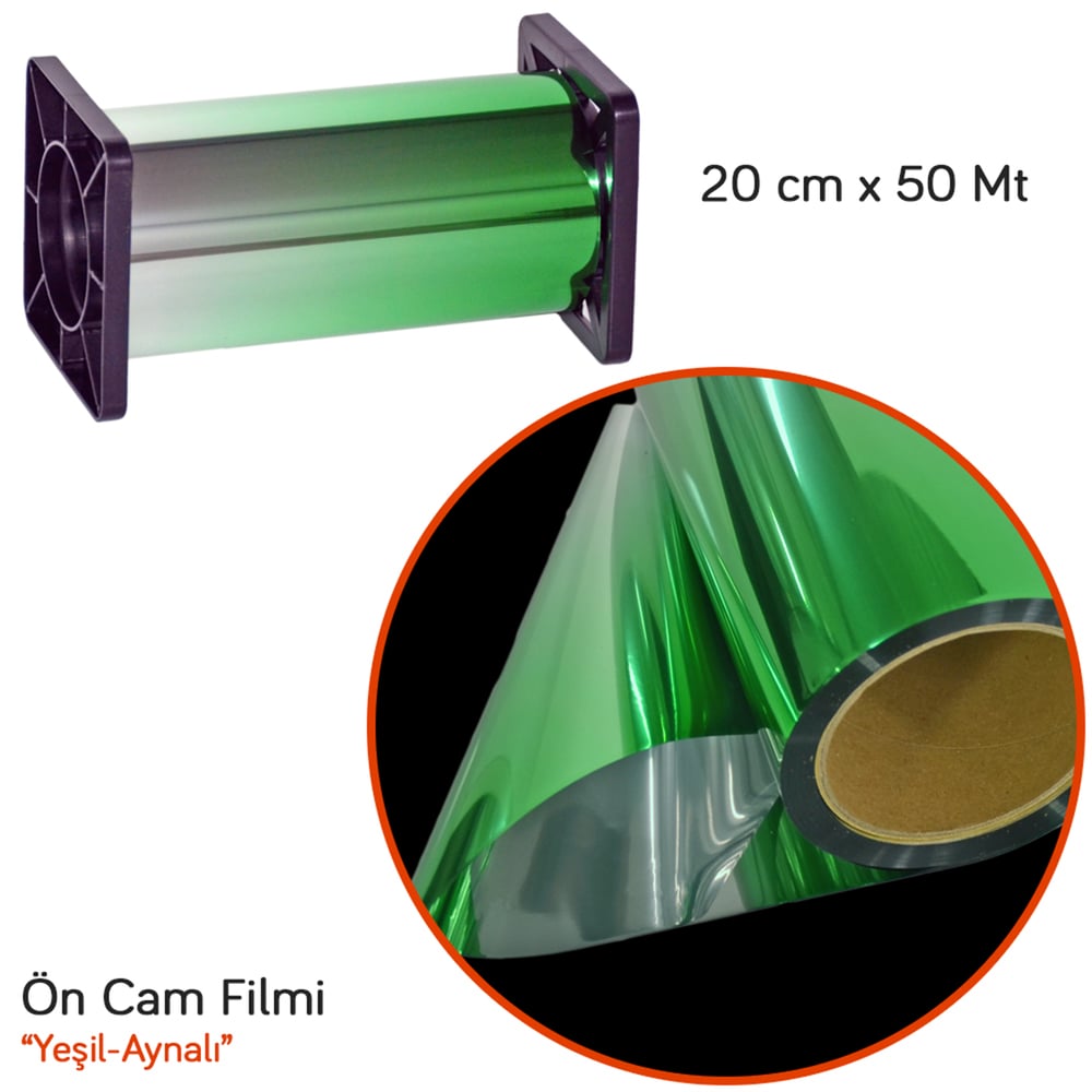 Carub Ön Cam Filmi Yeşil-Aynalı 20 cm x 50 mt GN-S BR1206504