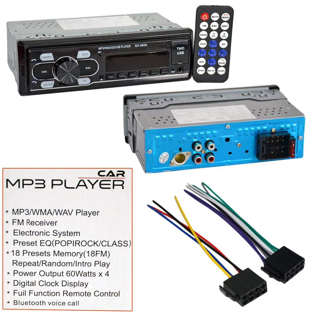 Carub Oto Teyp MP3 Çalar (Bluetooth+2 USB+SD) Kırmızı Işıklı 60Wx4 SX-8800 BR2749951