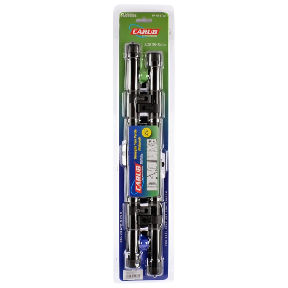 Carub Perde Güneşlik Makaralı Otomatik Siyah 2 li 36x54 cm BR4955702