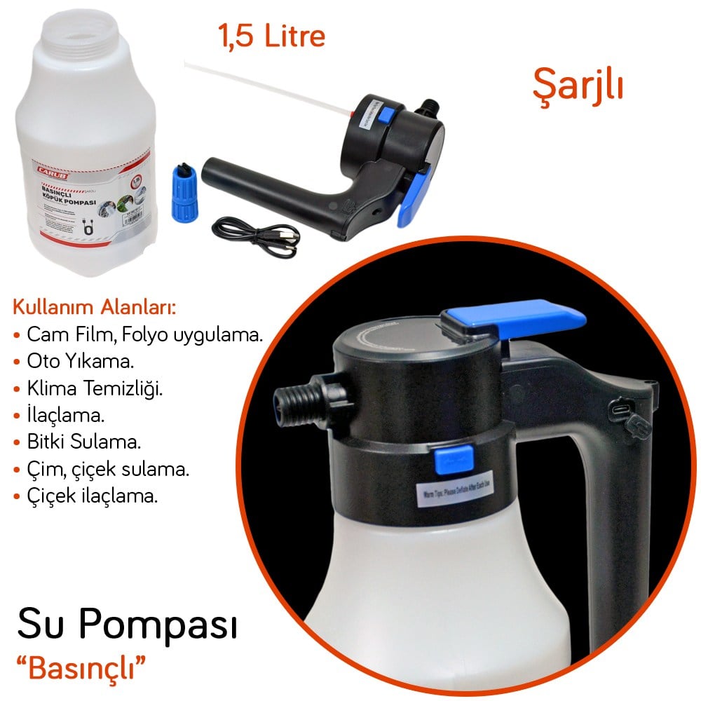 Carub Su Pompası Basınçlı Şarjlı (Köpük Püskürtücü) 1,5 Lt BR0922547