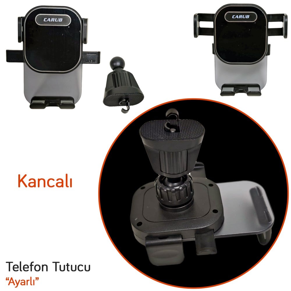 Carub Telefon Tutucu Havalandırma Kancalı Şeffaf BR5901969