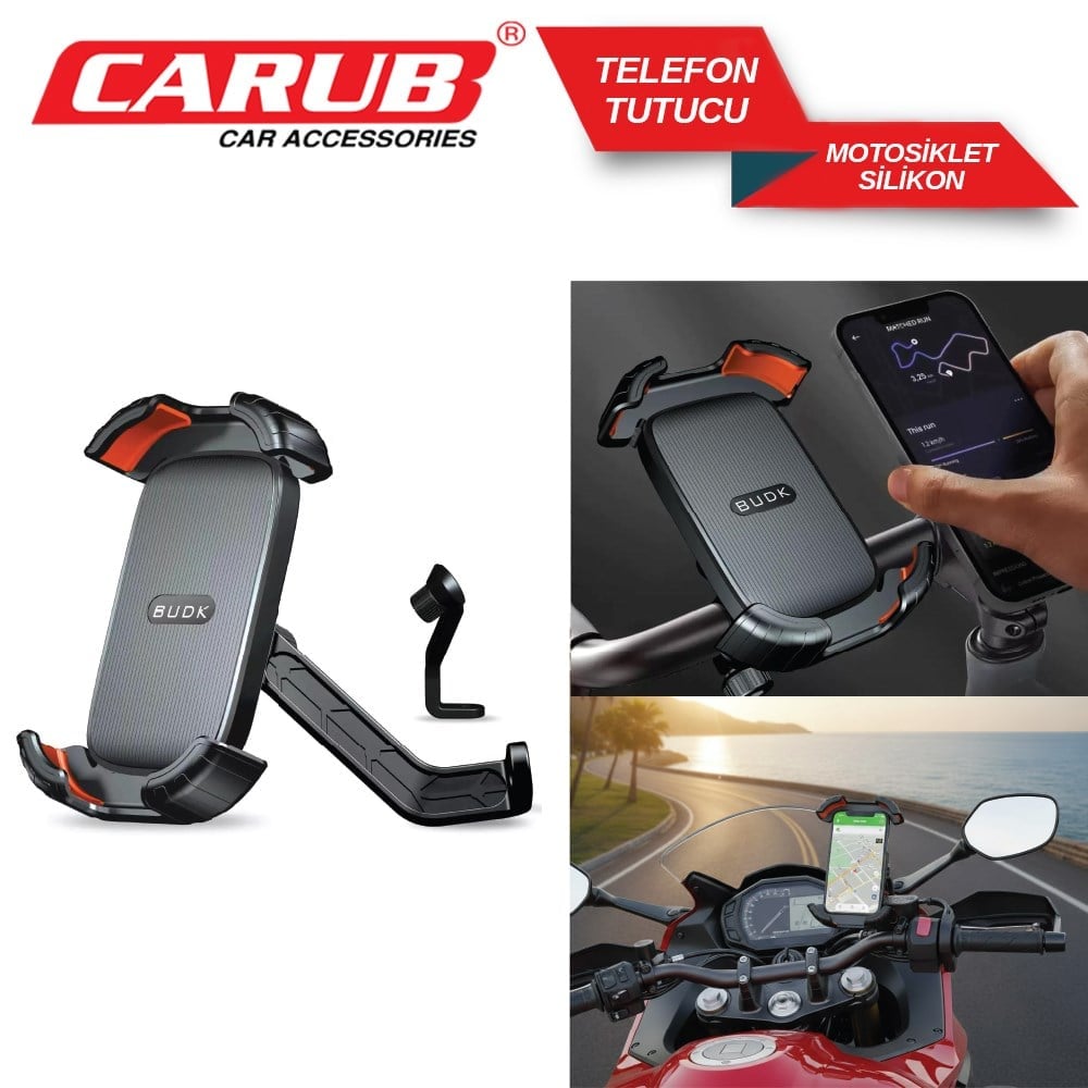 Carub Telefon Tutucu Motosiklet Metal Silikon BR5901980