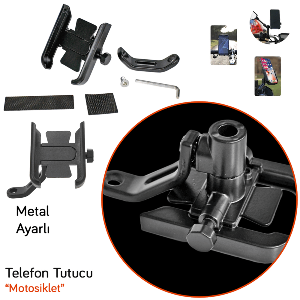 Carub Telefon Tutucu Motosiklet Metal Ayarlı BR5901978