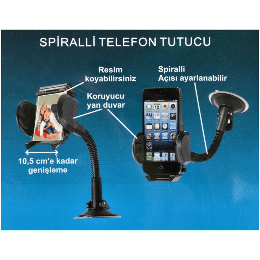 Carub Telefon Tutucu Spiralli Vantuzlu BR5901003