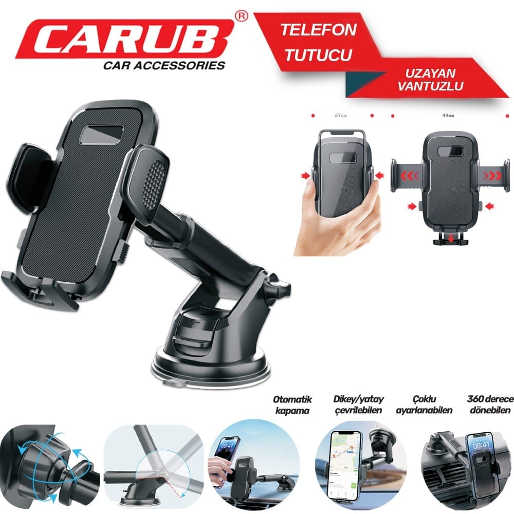 Carub Telefon Tutucu Uzatmalı Ayarlı Vantuzlu BR5901038