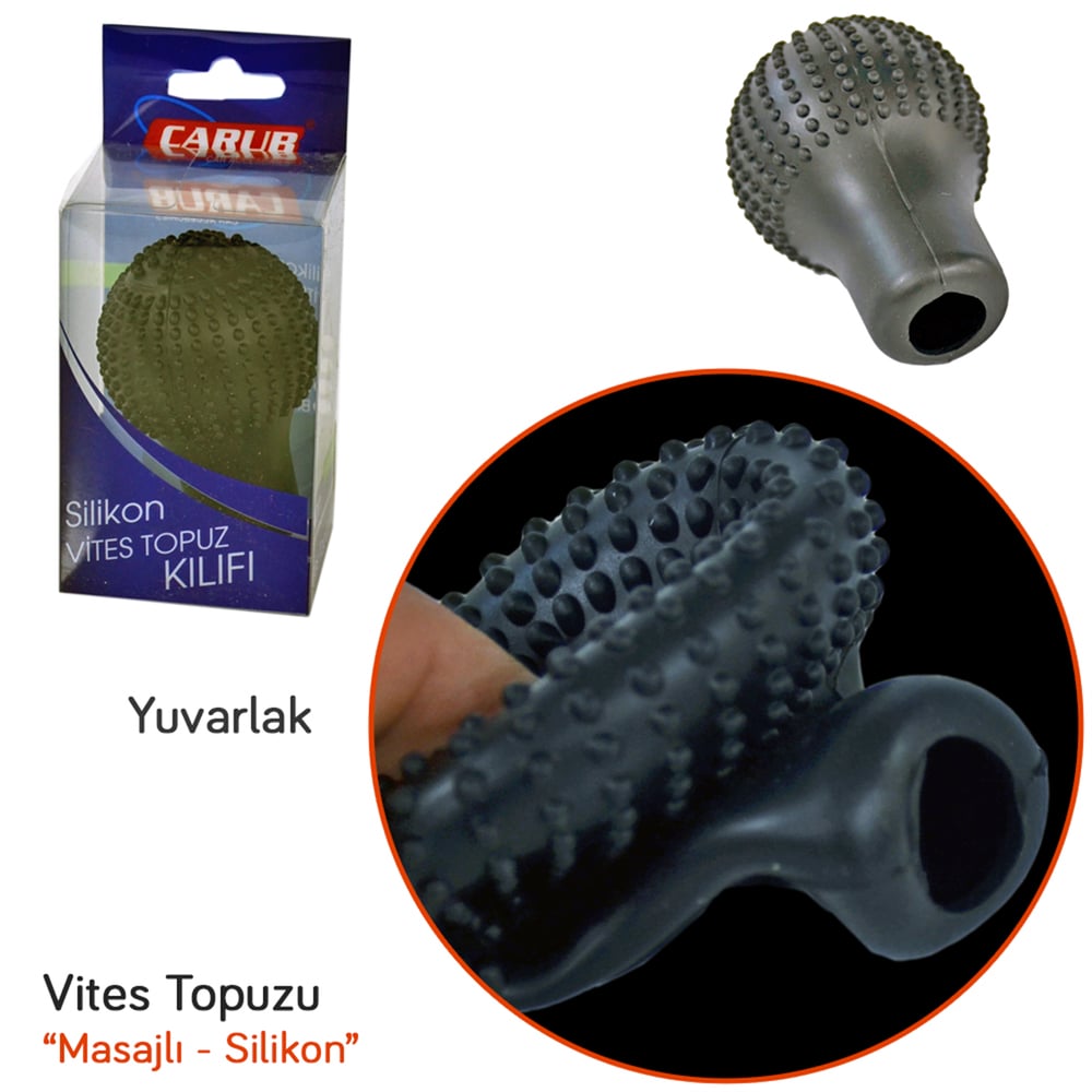 Carub Vites Topuzu Silikon Masajlı Yuvarlak Siyah BR6219601