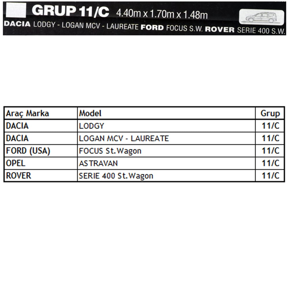 Guard Standart Grup 11/C Oto Branda L