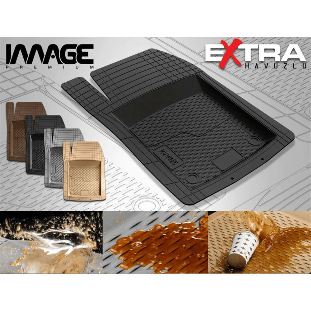 İmage 3D Plus Gri Ekstra Üniversal Havuzlu Paspas Kauçuk