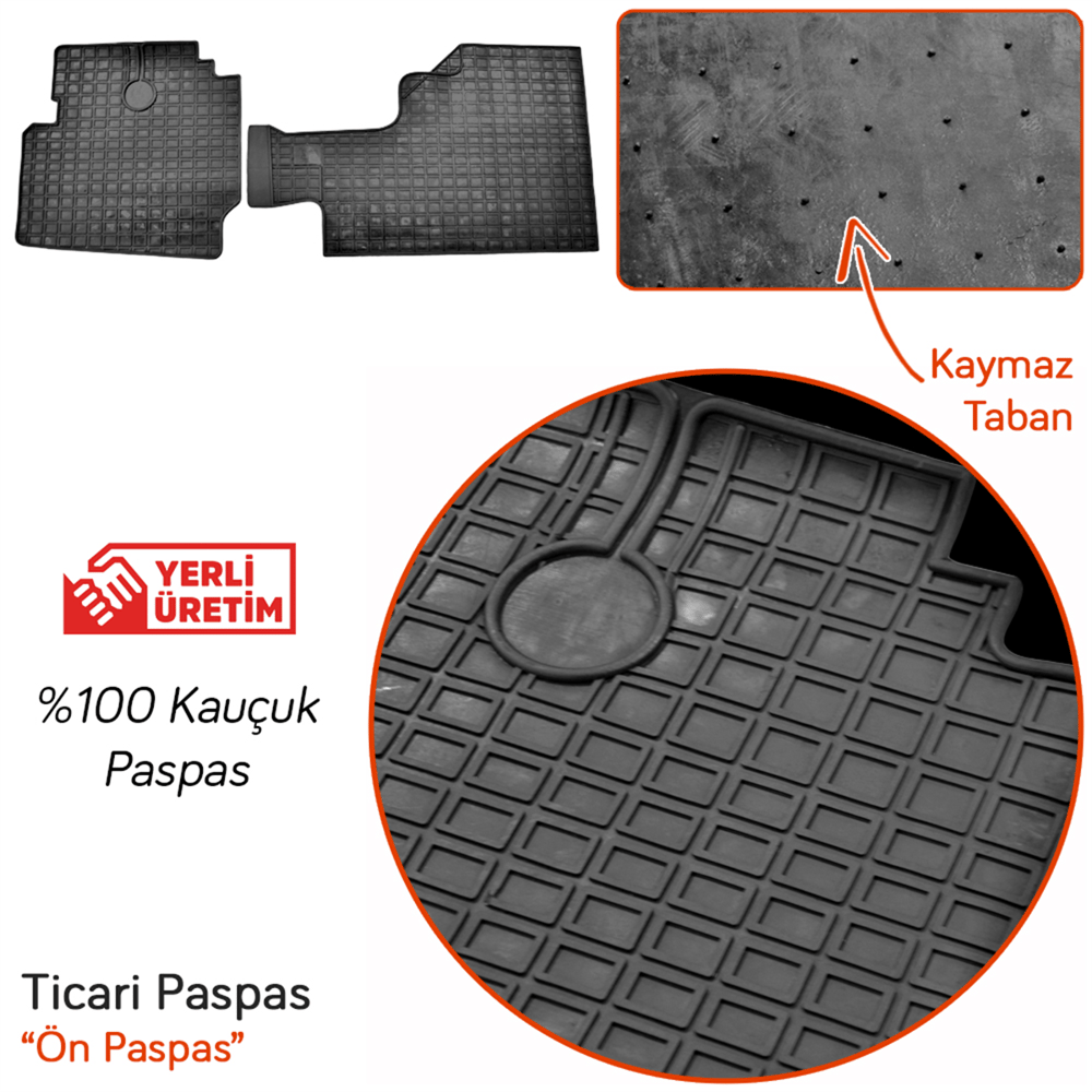 İmage Hyundai H100 Kamyonet 2004+ /Kia K2500-K2700 Kauçuk Paspas Ticari