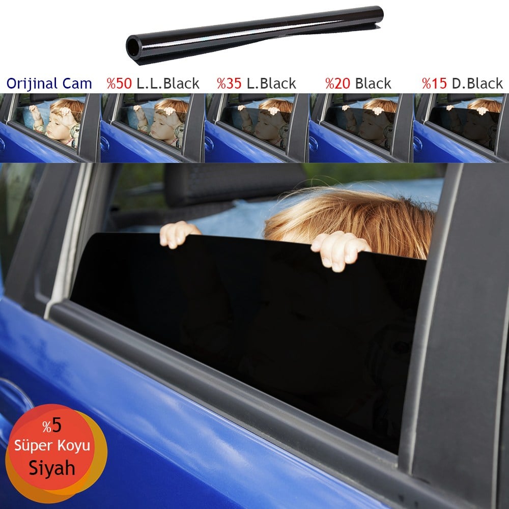 KGN Çizilmez Cam Filmi 50 cm x 6 mt %05 S.D.Black 0309001