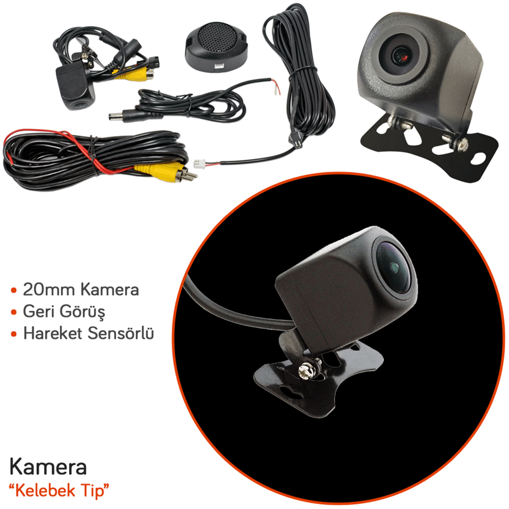 KGN Kamera Geri Görüş Kelebek Tip Hareket Sensörlü 0203046