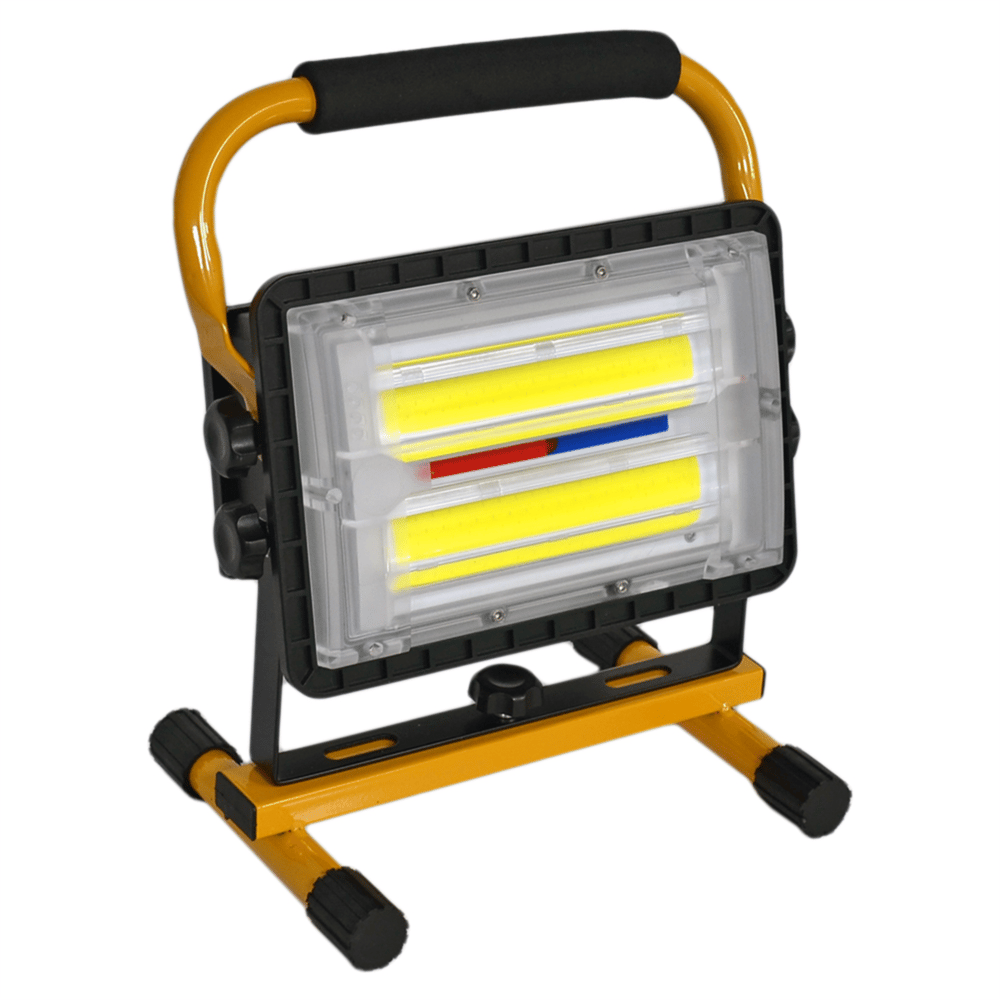 Lambada Projektör Güneş Enerjili Şarjlı COB Ledli 30W USB li Kırmızı-Mavi 23x16x29 cm BR4500203