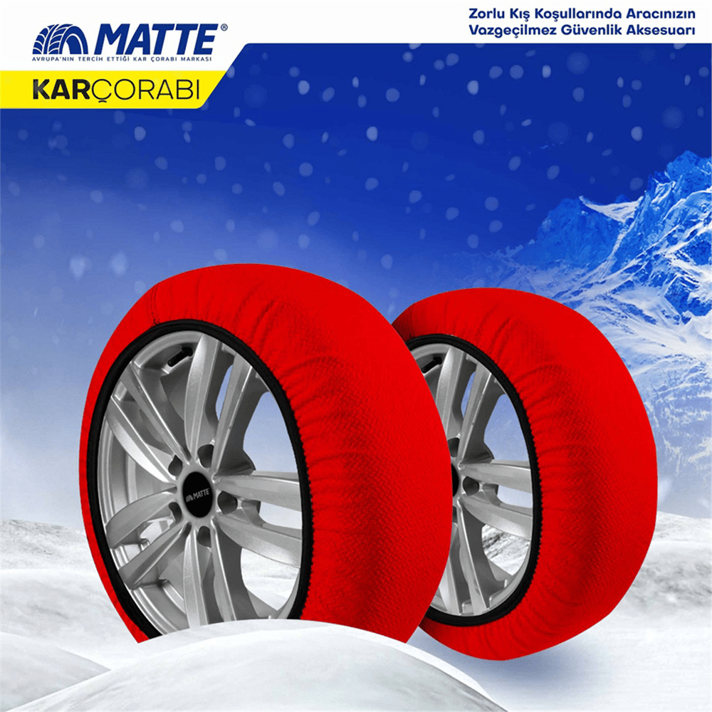 Matte 185/65 R15 Lastik için Kar Çorabı M