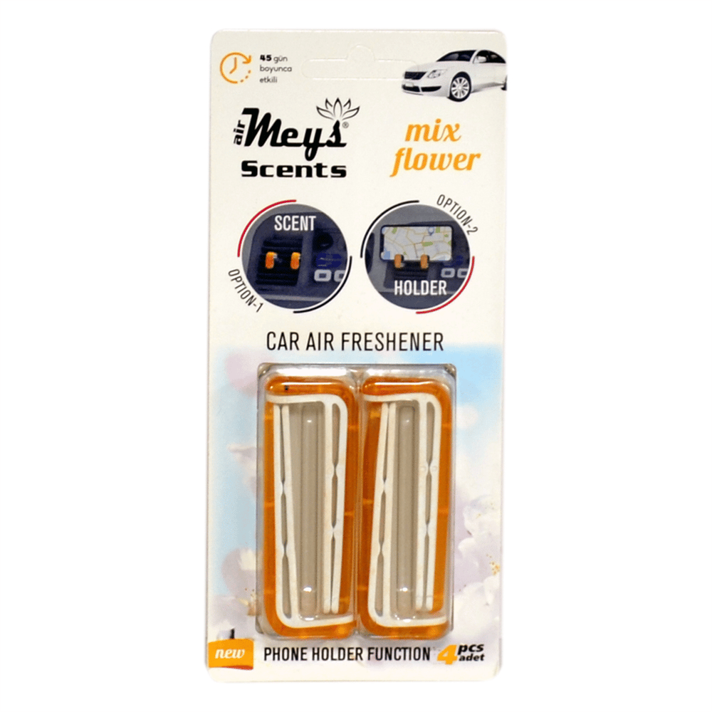 Meys Vent Clipps Havalandırma Koku Mix Flower (Turuncu)