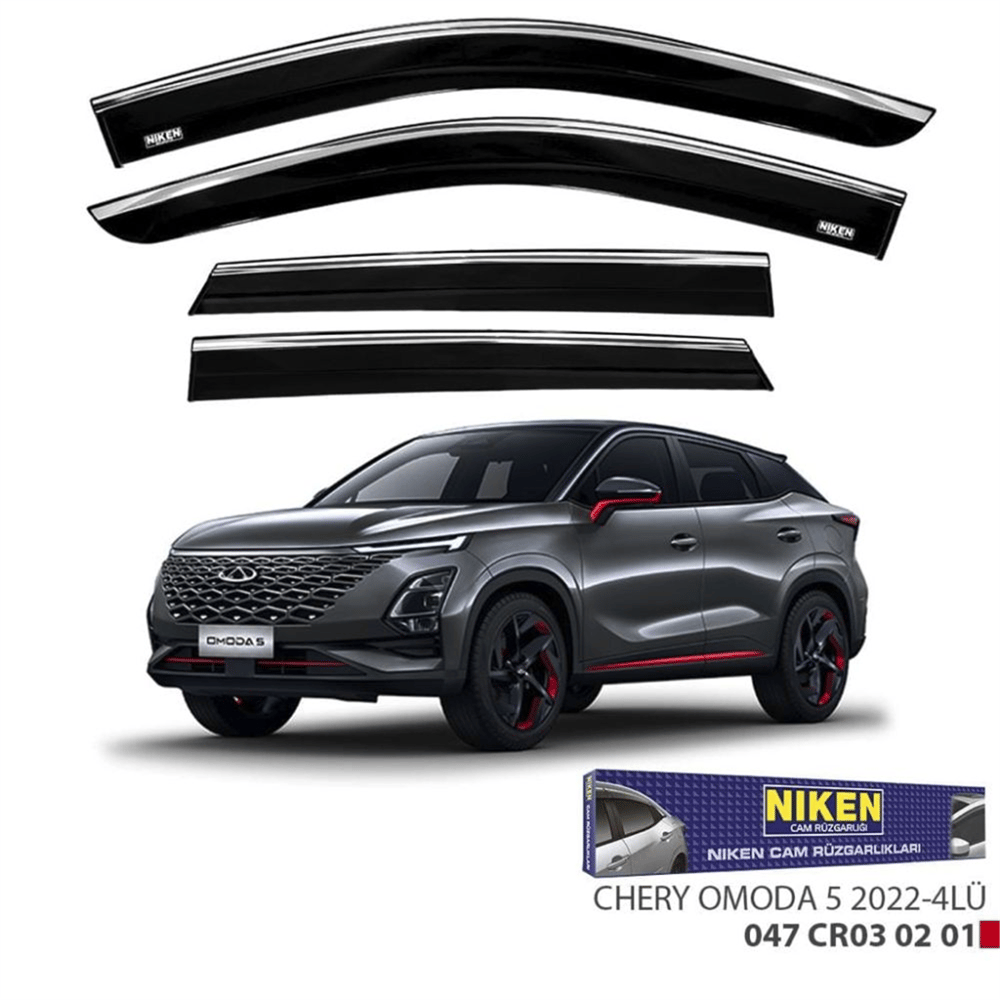 Niken Chery Omoda 5 2022+ Kromlu Cam Rüzgarlığı 4 lü