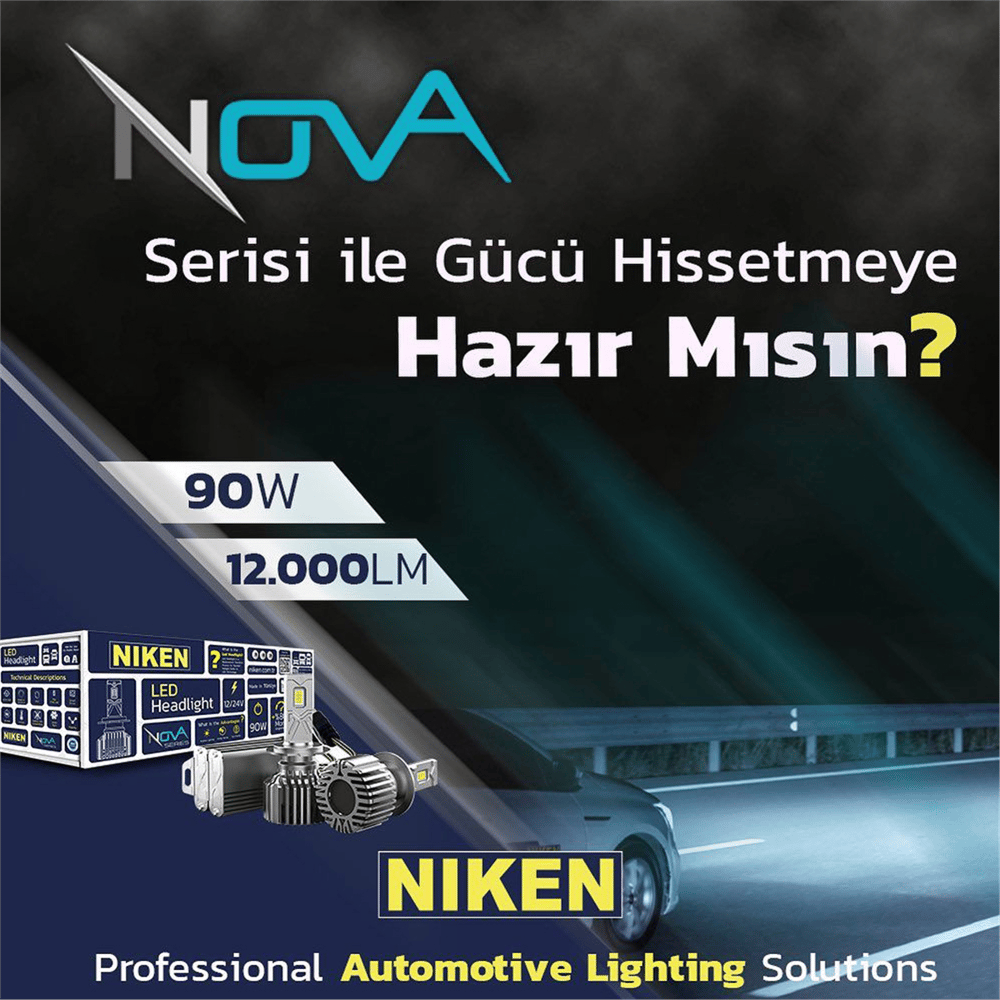Niken H3 Led Xenon Nova Serisi 90W 12000 LM