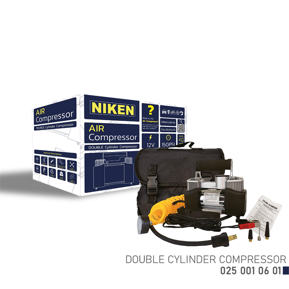 Niken Hava Kompresörü 150 Psi Metal Çift Silindir 025 001 06 01