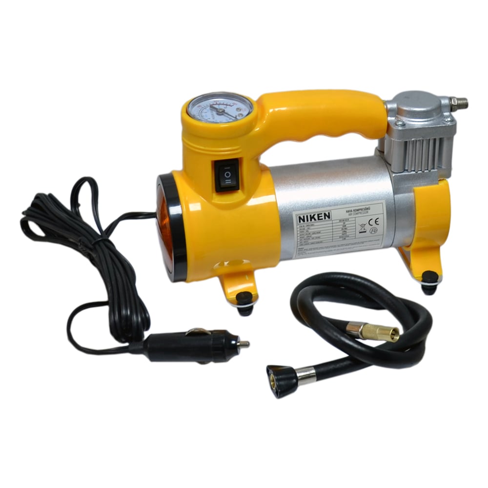 Niken Hava Kompresörü 150 Psi Metal Gövde ve Işıklı Sarı 025 001 02 01