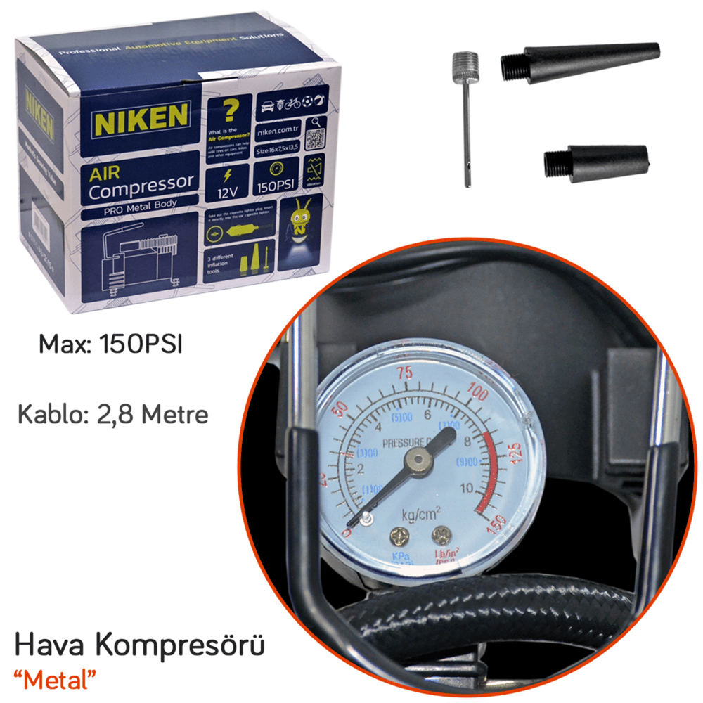 Niken Hava Kompresörü 150 Psi Metal Gövde 025 001 01 01