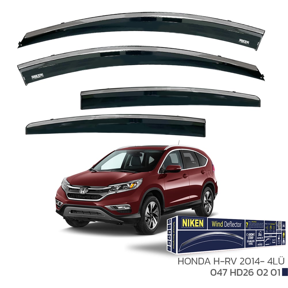 Niken Honda HR-V 2014-2021 Kromlu Cam Rüzgarlığı 4 lü