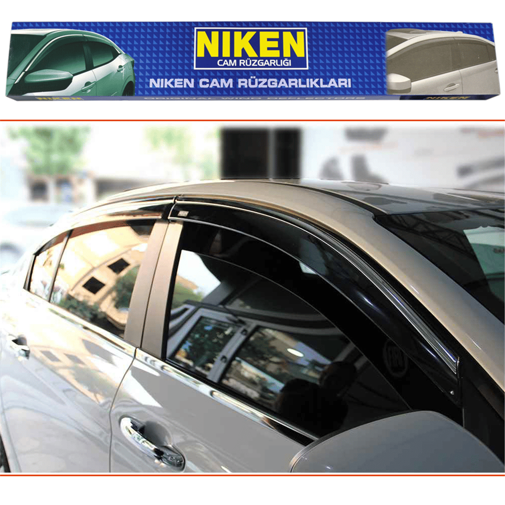 Niken Hyundai i20 2015-2020 Kromlu Cam Rüzgarlığı 4 lü