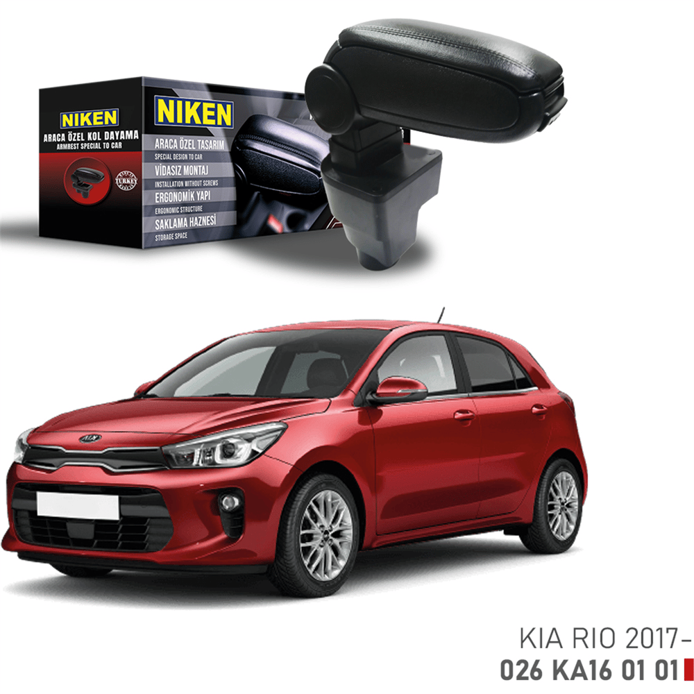Niken Kia Rio 2017-2021 Kol Dayama Siyah