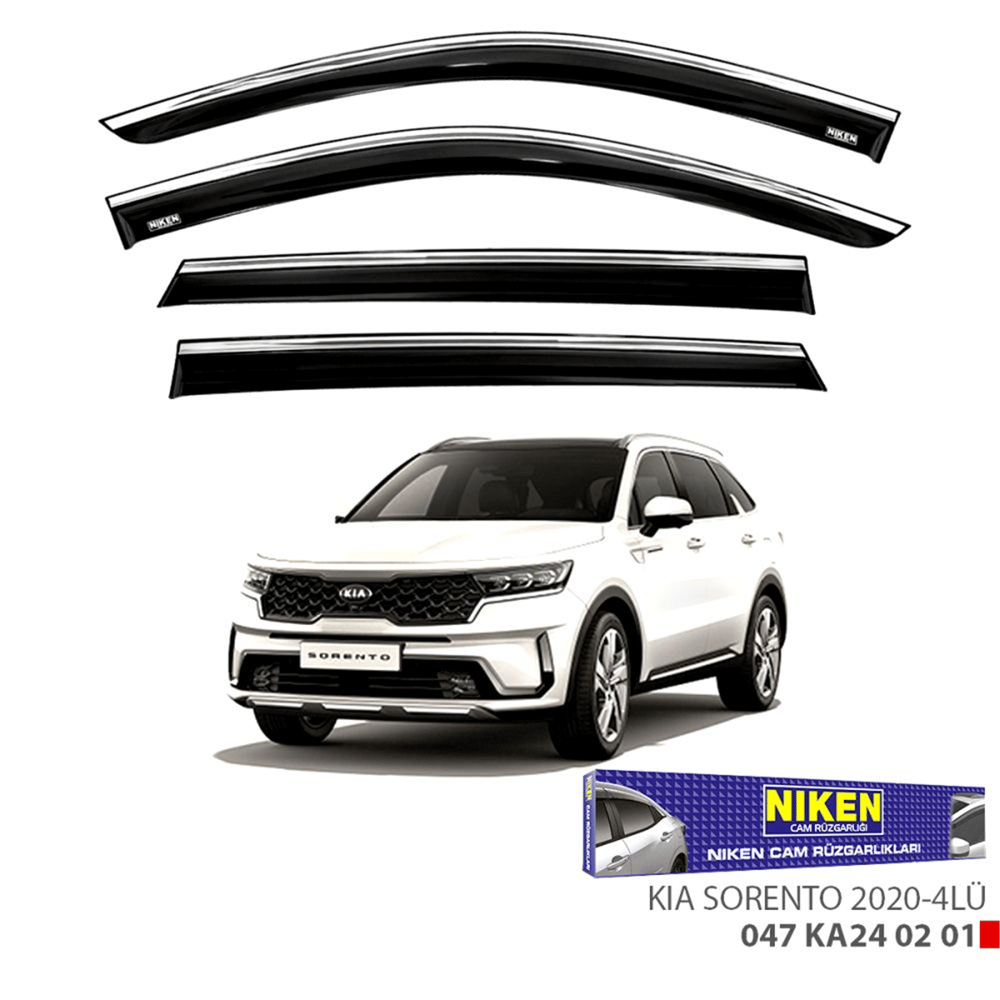 Niken Kia Sorento 2020+ Kromlu Cam Rüzgarlığı 4 lü