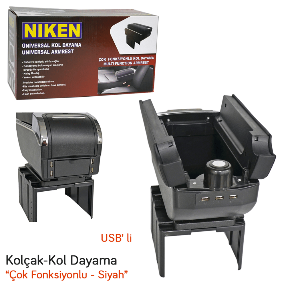 Niken Kolçak Çok Fonksiyonlu (USB li) Siyah 026 001 06 01