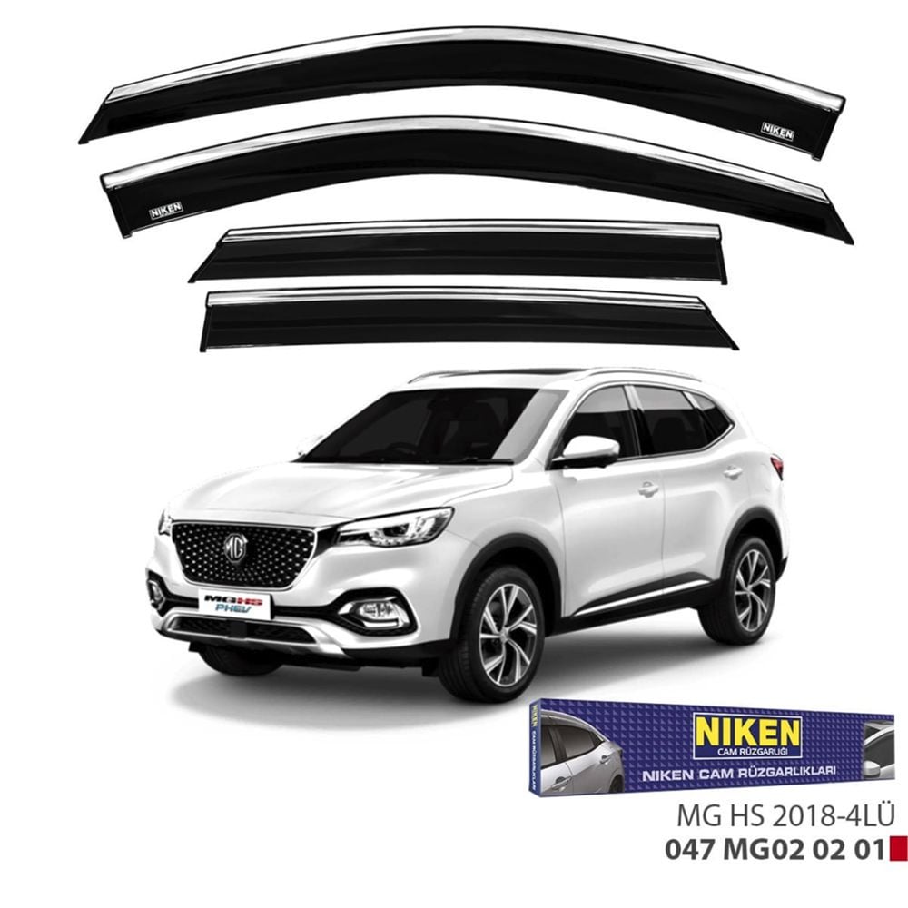 Niken MG HS 2018-2024 Kromlu Cam Rüzgarlığı 4 lü