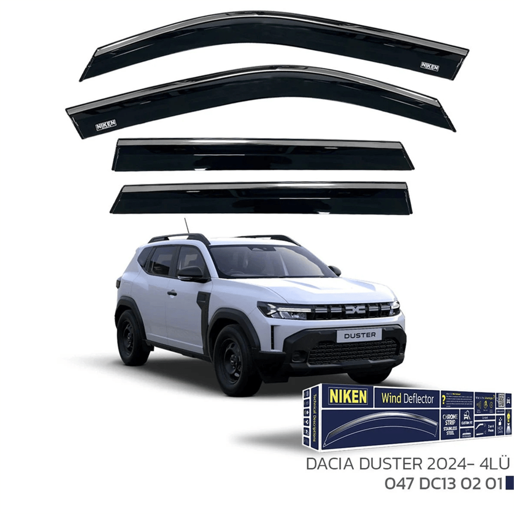 Niken Renault Duster 2024+ Kromlu Cam Rüzgarlığı 4 lü