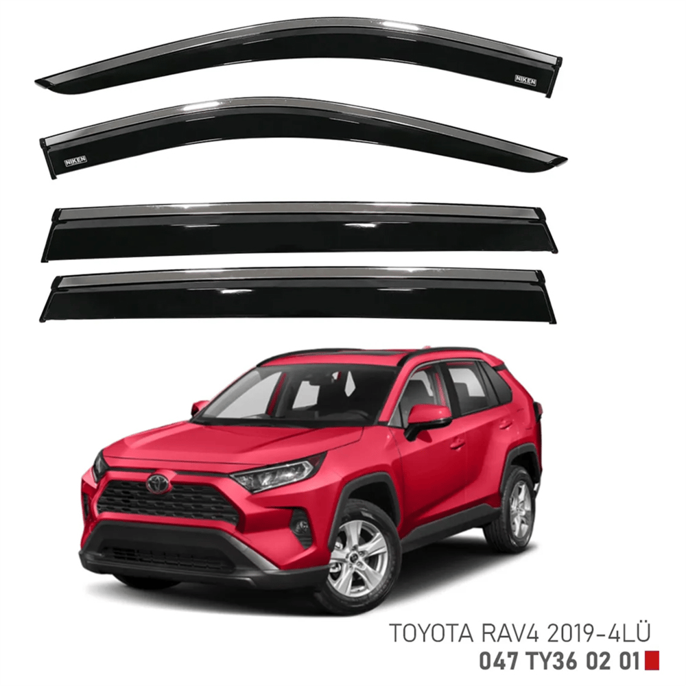 Niken Toyota RAV4 2019+ Kromlu Cam Rüzgarlığı 4 lü