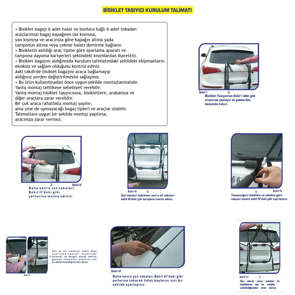 NYF ACS Basic Bisiklet Taşıyıcı - 2 Bisiklet Taşıma Aparatı (Süngerli Model)