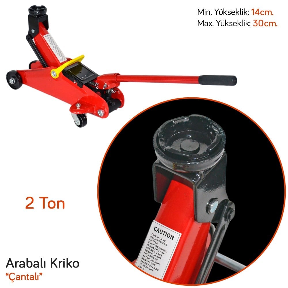 NYF Benmax Arabalı Kriko 2 Ton Bont Çantalı Plastik Kutu BX14 030